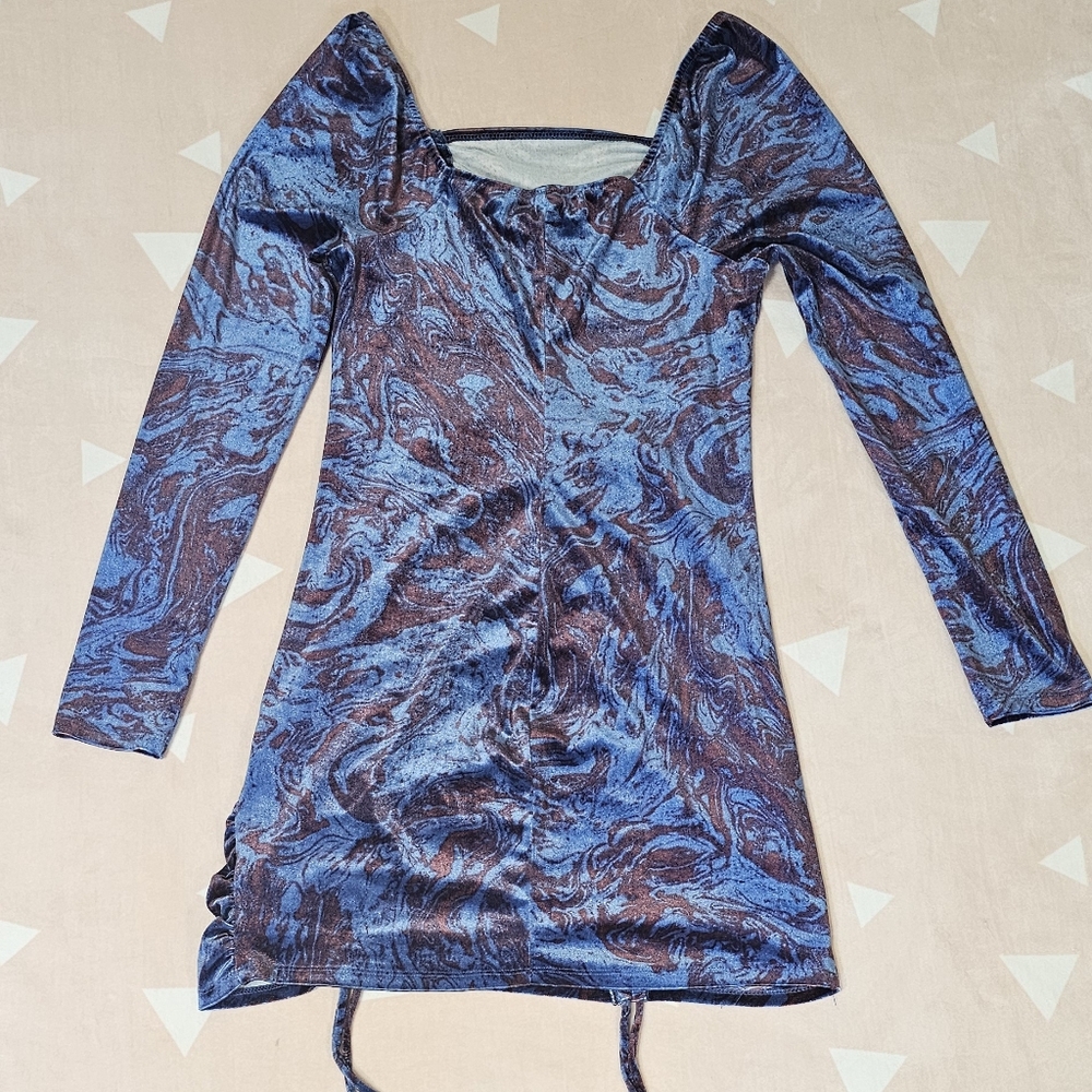 Velvet Ruched Mini Dress - Picture 11 of 13